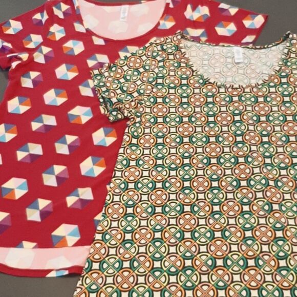 LulaRoe Bundle of 2 New Fun Print Shirts - Picture 1 of 9